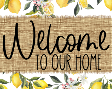 Welcome To Our Home Sign Dco-00071 For Wreath 8X10 Metal